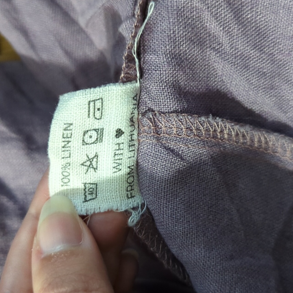 Handmade linen studio Gemma shorts Lagenlook - Picture 10 of 10